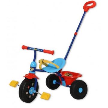 Tricicleta copii Saica Paw Patrol cu maner control pentru parinti