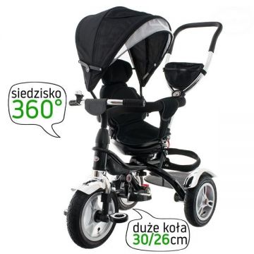 Tricicleta cu sezut reversibil Eurobaby T307 Negru