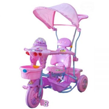 Tricicleta EuroBaby 2890AC - Roz