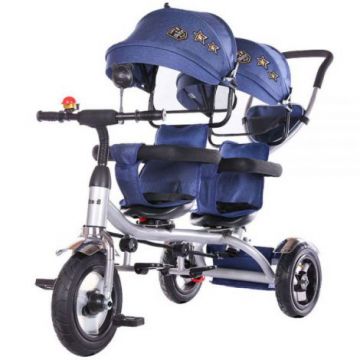 Tricicleta gemeni Chipolino 2Play navy Tricicleta gemeni Chipolino 2Play navy