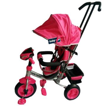 Tricicleta multifunctionala cu sunete si lumini Lux Trike Pink