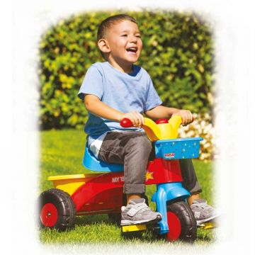 Tricicleta pentru copii Dolu cu pedale, varsta 2 ani+, claxon si greutate maxim suportata 30 kg