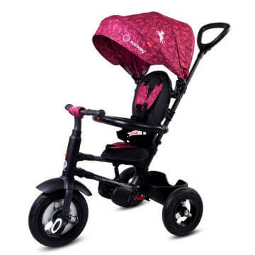 Tricicleta pliabila cu roti gonflabile Sun Baby 014 Qplay Rito Purple Unicorn