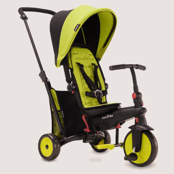 Tricicleta pliabila Smart Trike 6 in 1 STR3 Verde dotata cu frana si scaun rabatabil