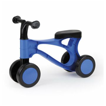 Vehicul fara pedale Lena, din plastic, albastru cu negru