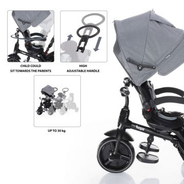Tricicleta 6 moduri de utilizare Citi Trike Foggy Grey Zopa