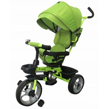 Tricicleta cu pedale 3 in 1 R-Sport T2 verde