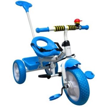 Tricicleta cu pedale si roti din spuma Eva R-Sport T5 albastru
