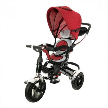 Tricicleta cu sezut reversibil EURObaby T307 - Rosu