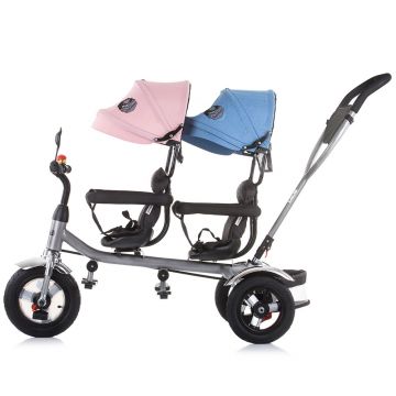 Tricicleta gemeni Chipolino 2Play blue pink