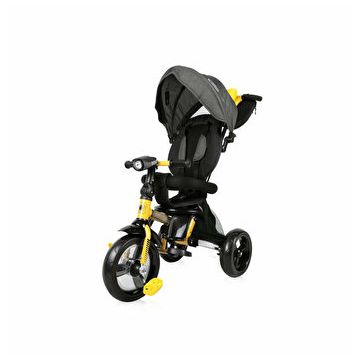 Tricicleta multifunctionala 4 in 1, Enduro, scaun rotativ, Yellow & Black