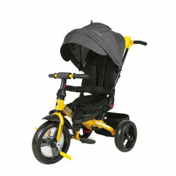 Tricicleta multifunctionala 4 in 1, Jaguar, Black & Yellow