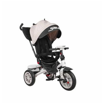 Tricicleta multifunctionala 4 in 1, Speedy Air, roti cu camera, scaun rotativ, Ivory & Black Tricicleta multifunctionala 4 in 1, Speedy Air, roti cu camera, scaun rotativ, Ivory & Black