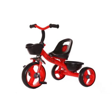 Tricicleta pentru copii KikkaBoo cu cosulet fata si spate Solo Rosu Tricicleta pentru copii KikkaBoo cu cosulet fata si spate Solo Rosu