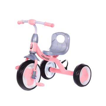 Tricicleta pentru copii KikkaBoo cu suport sticluta apa Paddi Roz