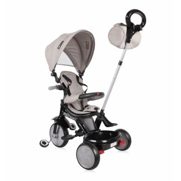 Tricicleta pentru copii Lucky Crew multifunctionala black grey