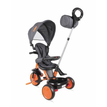 Tricicleta pentru copii Lucky Crew multifunctionala black orange