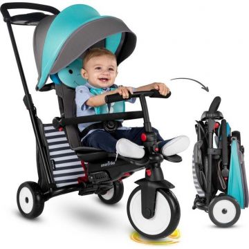 Tricicleta pliabila Smart Trike 7 in 1 STR5 Elephant dotata cu frana si scaun rabatabil