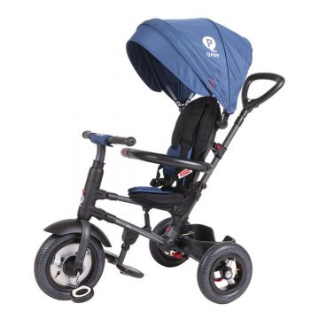 Tricicleta Qplay, DHS Baby Coccolle, Rito Rubber, Albastru inchis