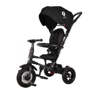 Tricicleta Qplay, DHS Baby Coccolle, Rito Rubber, Negru