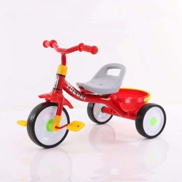 Tricicleta roti plastic rosu