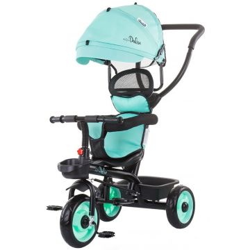 Tricicleta copii, Chipolino, Pulse Mecanism de pedalare libera, Suport picioare, Control al directiei, Transformabila Mint
