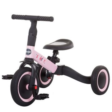 Tricicleta copii, Chipolino, si bicicleta Smarty 2 in 1 light pink