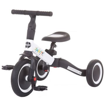 Chipolino - Tricicleta Smarty 2 in 1 Mecanism de pedalare libera, Alb