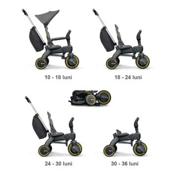 Doona - Tricicleta Liki Trike S5 Nitro, Black Doona - Tricicleta Liki Trike S5 Nitro, Black