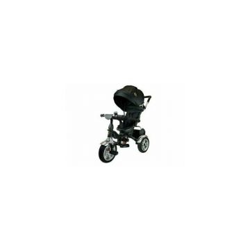 Tricicleta copii, Leantoyscu pedale, cu scaun rotativ, negru, 2602 Tricicleta copii, Leantoyscu pedale, cu scaun rotativ, negru, 2602