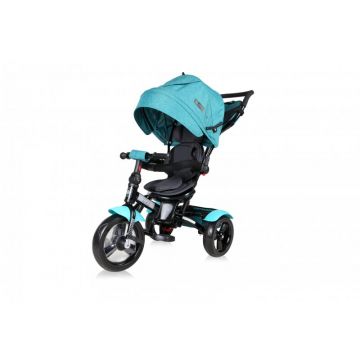 Lorelli - Tricicleta Neo Air Wheels , Suport picioare, Control al directiei, Rotire 360 grade, Scaun reglabil, Verde