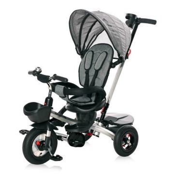 Tricicleta copii, Lorelli, Zippy Air, control parental, 12-36 luni, Graphite