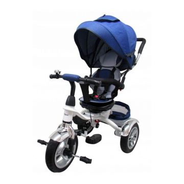 Tricicleta copii, R-Sport, T3 Suport picioare, Control al directiei, Rotire 360 grade, Albastru