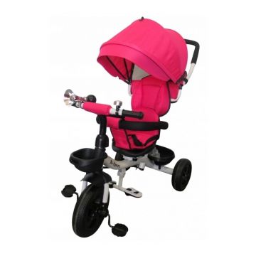 R-Sport - Tricicleta T4 Suport picioare, Control al directiei, Rotire 360 grade, Roz