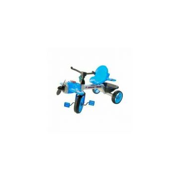Tricicleta copii, Roben toys, cu elice, lumina si muzica, albastru