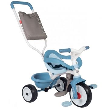 Smoby - Tricicleta Be Move Comfort Mecanism de pedalare libera, Suport picioare, Control al directiei, Albastru