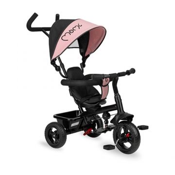 Tricicleta 5 in 1 Momi IRIS cu Scaun rotativ 360 si Maner Telescopic Pink