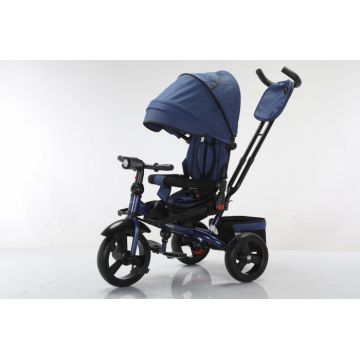 Tricicleta cu scaun reversibil si pozitie de somn, SL02 - Albastru