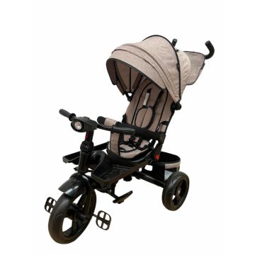 Tricicleta cu scaun reversibil si pozitie de somn, SL02 - Crem