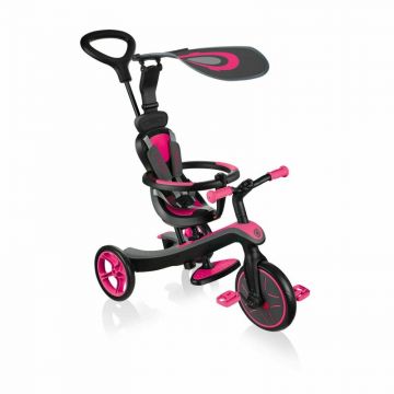 Tricicleta copii, Globber Explorer 4 in 1 roz