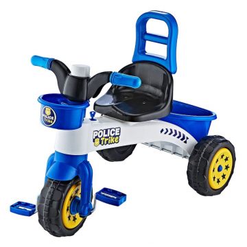 Tricicleta pentru copii cu claxon Police in cutie