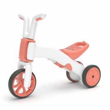 Tricicleta copii, Chillafish, Bunzi Matte, 2 in 1, Transformabila in bicicleta fara pedale, Cu sa reglabila, Cu mic compartiment in sa, 1.9 Kg, Pentru 13 ani, Flamingo