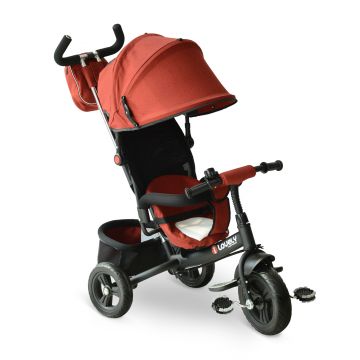 HomCom tricicleta cu maner si paravan 96x53,5x101cm rosu | AOSOM RO