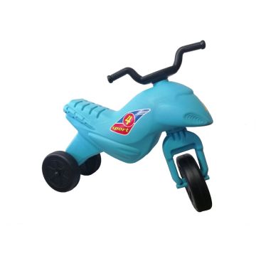 Motocicleta Copii cu trei roti fara pedale mic culoarea Albastru Deschis
