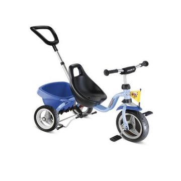 Puky - Tricicleta cu maner, Albastru