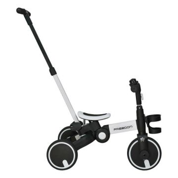 Tricicleta copii, Bebe Stars, Freedom, 3 in 1, Pliabila, Multifunctionala, Cu maner detasabil, Cu pedale detasabile, Include clopotel si suport pahar, Conform cu EN71-1,2,3, Pana la 25 kg, 1.5-5 ani, White