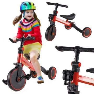 Tricicleta cu pedale 3 in 1 Trike Fix Red