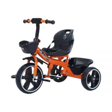 Tricicleta cu pedale pentru copii intre 2 ani si 6 ani, Portocalie
