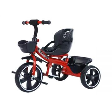 Tricicleta cu pedale pentru copii intre 2 ani si 6 ani, Rosie