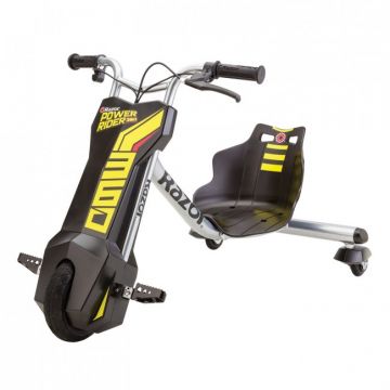 Tricicleta electrica drifturi pentru copii 8+ ani Razor PowerRider 360 Argintiu/Negru Tricicleta electrica drifturi pentru copii 8+ ani Razor PowerRider 360 Argintiu/Negru